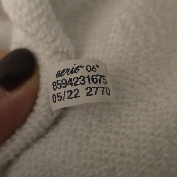 Aerie Oversized Crewneck Sweatshirt Size M Colour White 100% Cotton - Picture 10 of 15